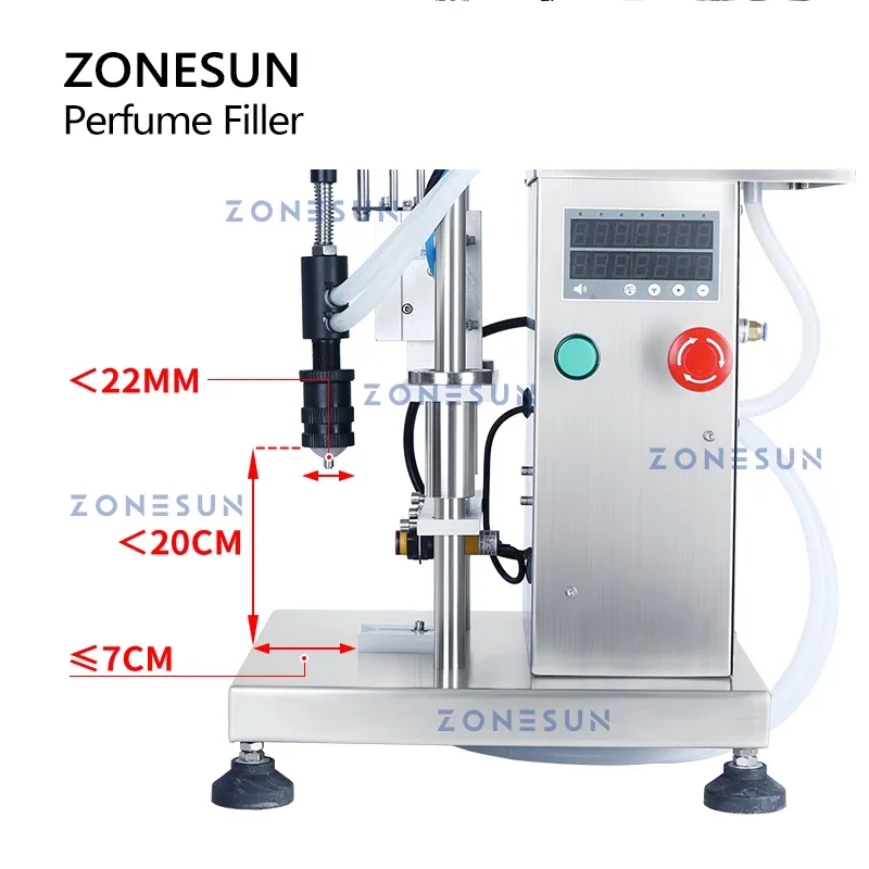Perfume Fragrance Liquid - ZONESUN ZS-YTZL500S Enkele Kop Pneumatische Vacuüm