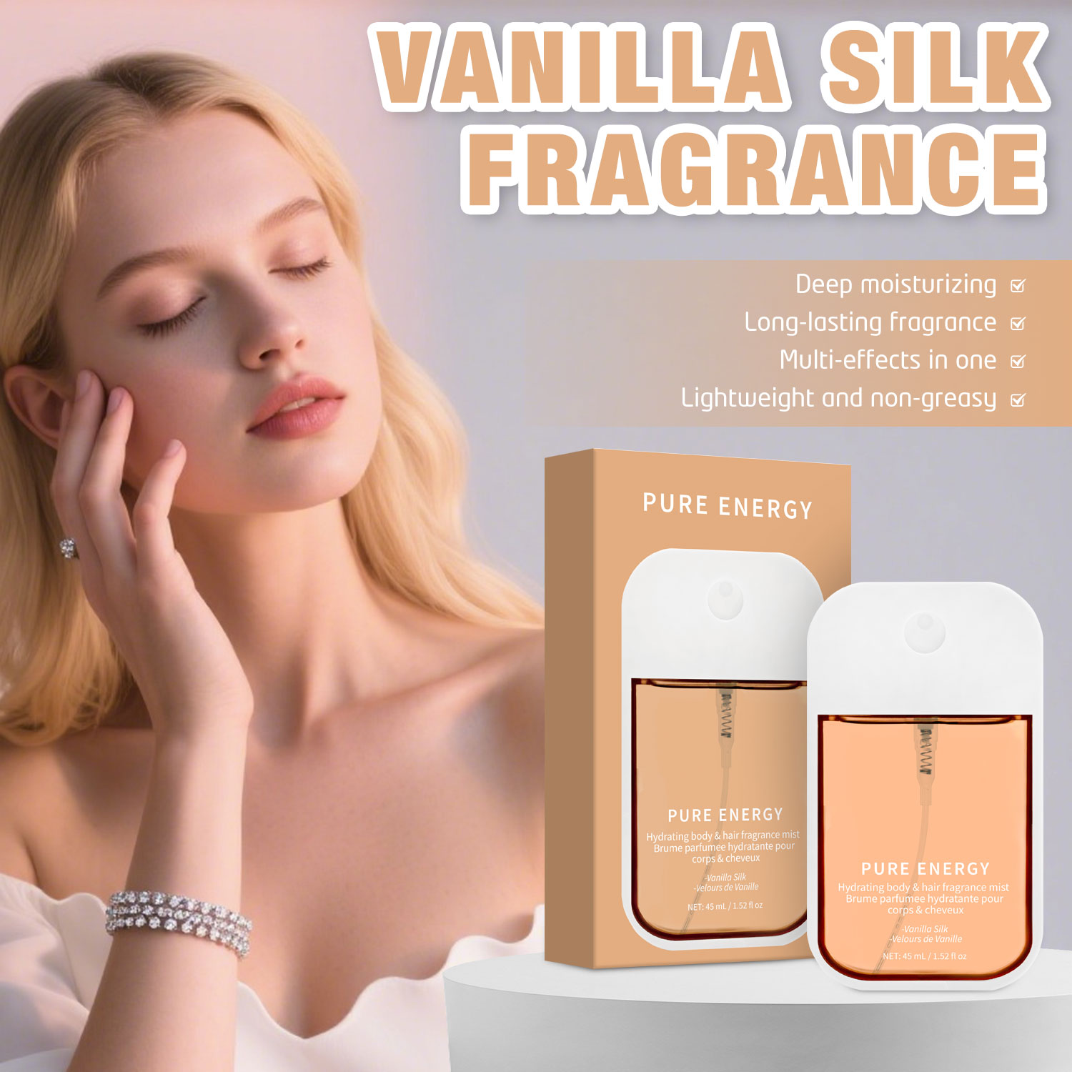 Fragrance Perfume For Hair - Vanille Velvet Body Mist voor dames
