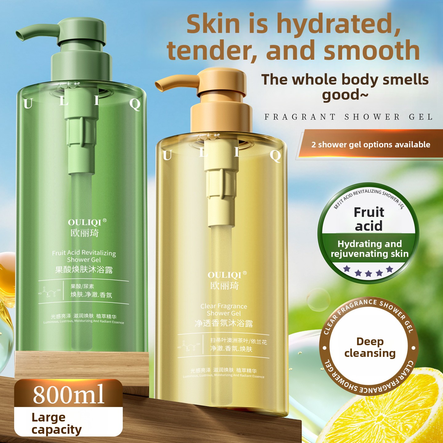 Fruitzuur nicotinamide doucheg - Perfume Fragrance Shower Gel recensie en prijs